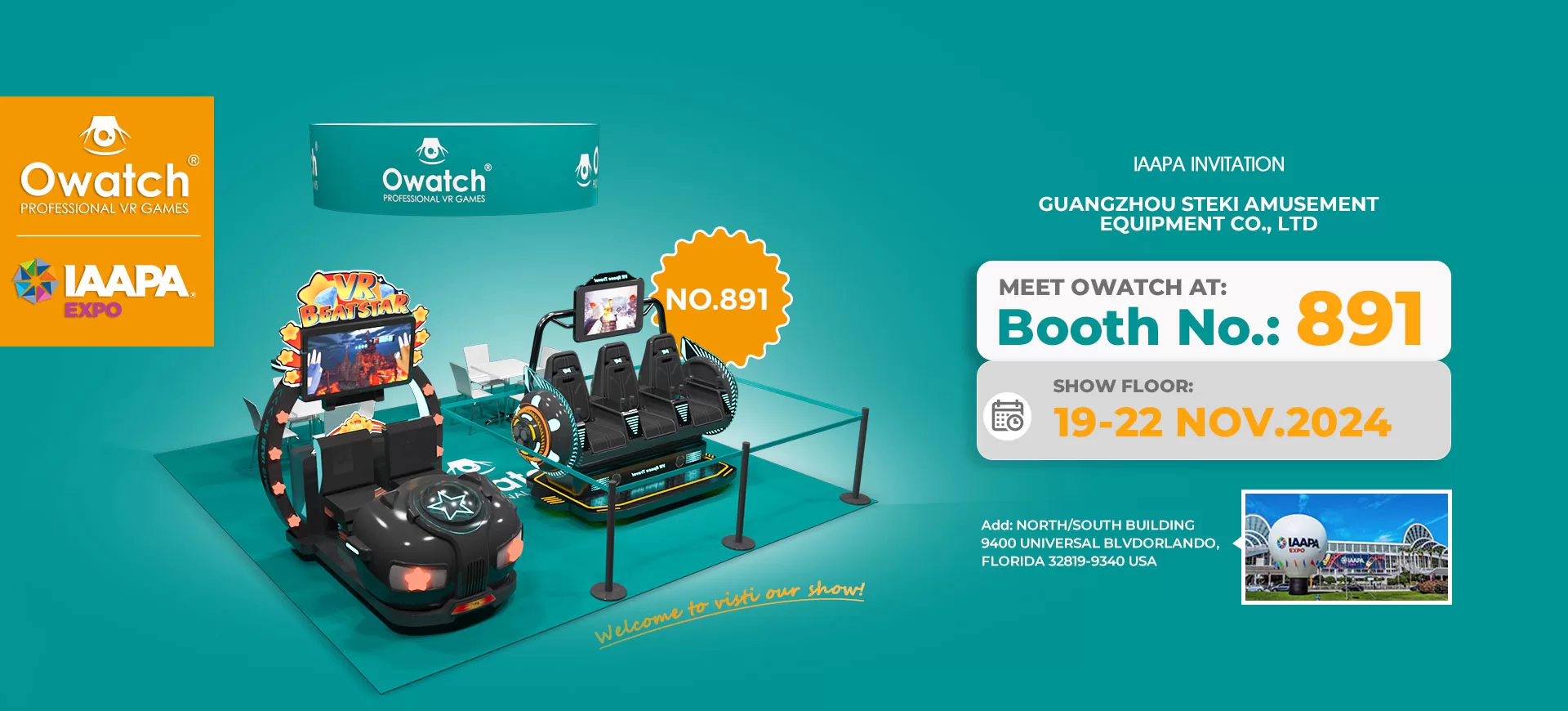 Owatch looks forward to seeing you at the 2024 IAAPA Expo!